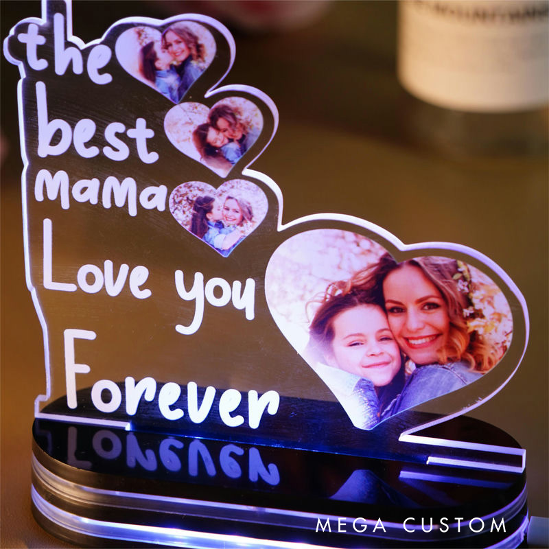 Personalized World's Best Mom Photo Acrylic Night Light