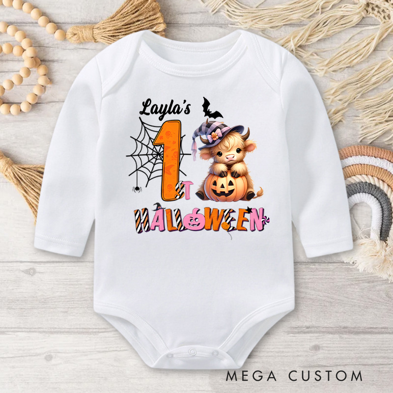 Personalized First Halloween Celebration with Adorable Baby Bodysuit Gift for new baby