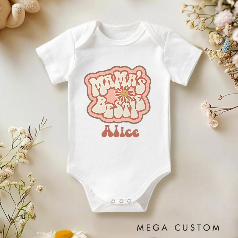 Personalized Mama's Best Baby Onesie Gift for New Baby