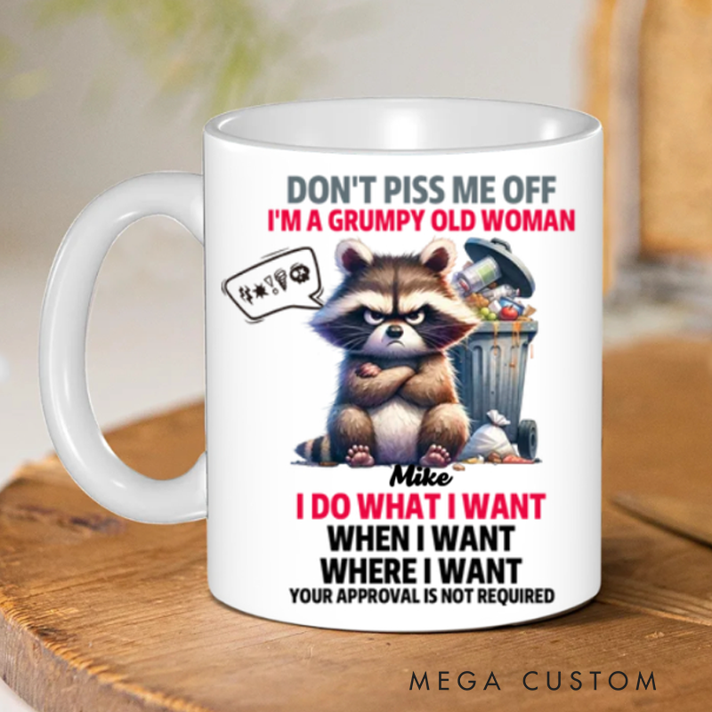 Personalised Don't Piss Me Off Coffee Cartoon Animals Mug with Name Birthday Gifts