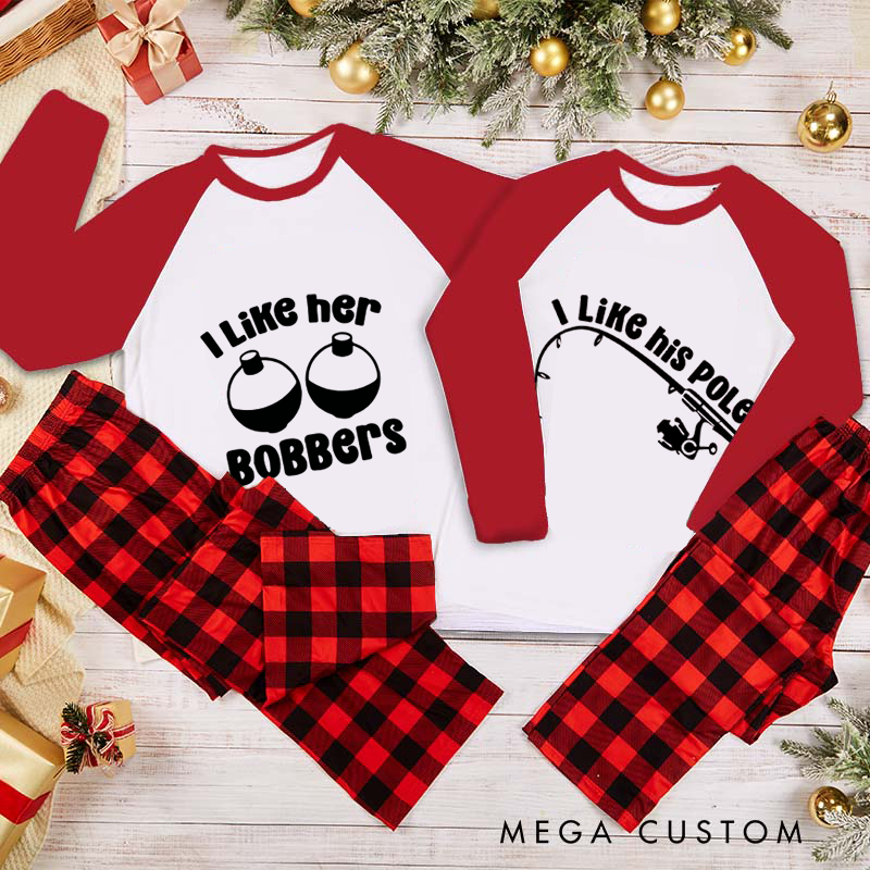 Personalized Funny Fishing Couple Pajama Couple Pajama Valentines Day Gift Matching Christmas Sleepwear Perfect Gift for Couples and Fishing Lovers