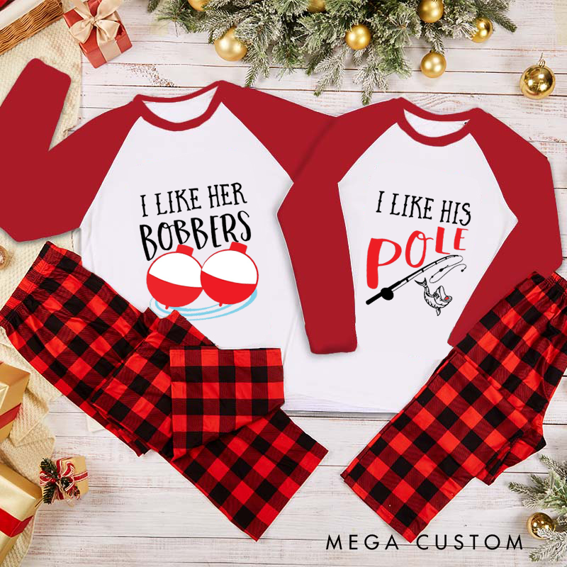 Personalized Funny Fishing Couple Pajama Valentine Day Gift Matching Christmas Sleepwear Perfect Gift for Couples and Fishing Enthusiasts