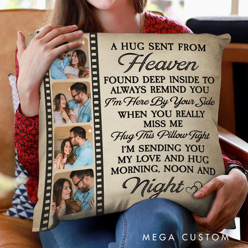 Personalized Photo I'm Here By Your Side Memorial Pillow