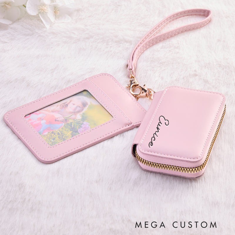 Personalized Leather Name Wallet Personalized Folding Bag Women Party Favors Gifts Holiday Gifts 