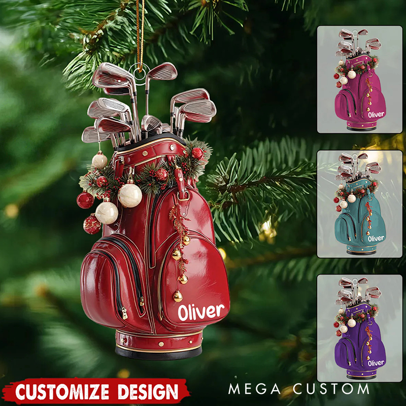 Personalized Golf Bag Christmas Ornament for Golf Enthusiasts with Custom Touch  