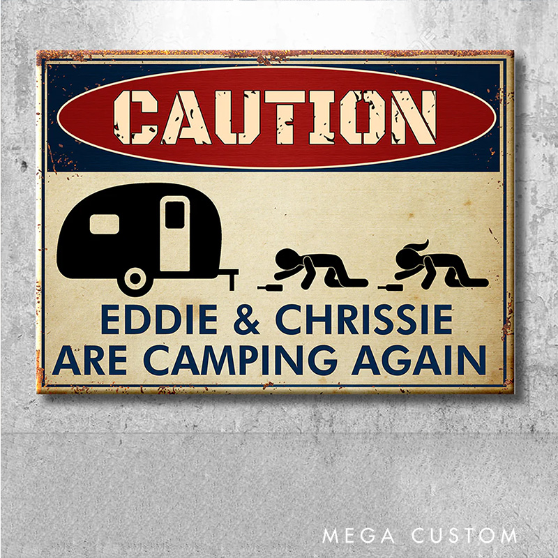 Personalized Camping Metal Sign Drunk Campers Are Camping Again Funny Camping Sign Camping Warning Sign for Outdoor Enthusiasts