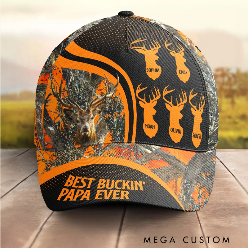 Personalized 3D Hunting Classic Cap Custom Dad Grandpa Father Hunting Cap Gift Hunting Enthusiasts