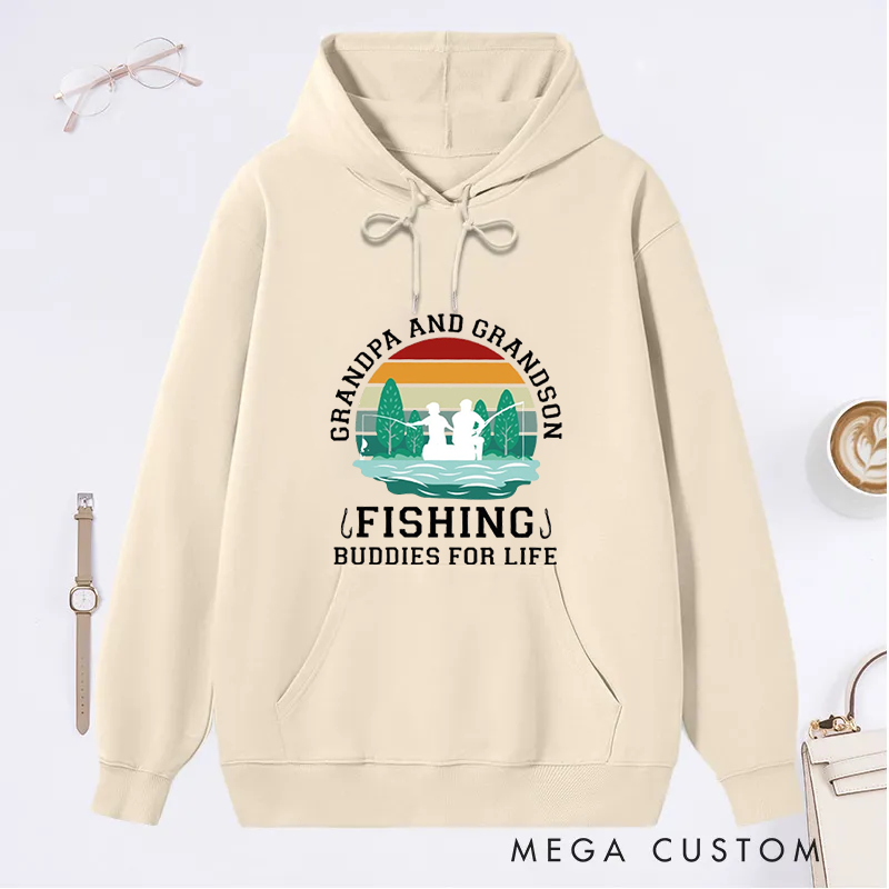 Personalized Fishing Hoodie Fishing Buddies for Life Design Funny Fishing Hoodie Perfect Gift for Fishing Lovers Perfect for Outdoor and Casual Wear