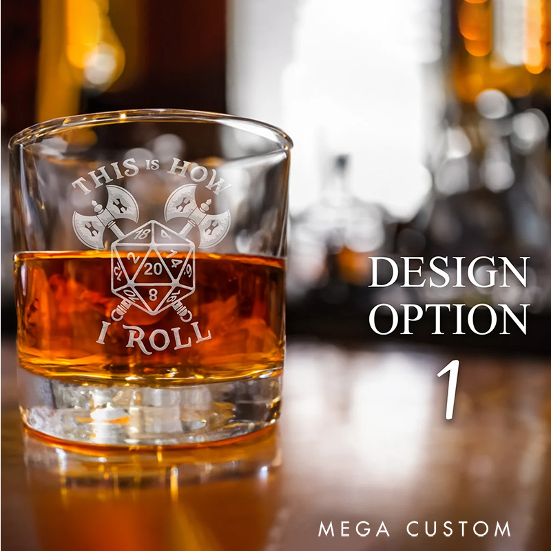 Personalized Gamers Whiskey Glasses Custom Game Lover Whiskey Glass for Role-Playing Game Enthusiasts Gifts