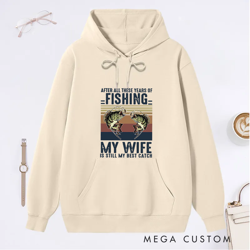 Personalized Funny Fishing Hoodie Valentine's Day Hoodie Anniversary Gift Romantic Gift for Fishing Lovers Comfortable and Stylish for Outdoor or Casual Wear