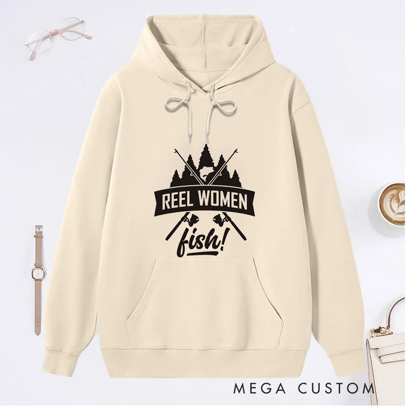 Funny Fishing Hoodie Fisherwoman or  Fisherwoman Hoodie Fishing Gift Gift for Girls Who Fish Gift for Fisherman Fishing Girls Gift  Comfortable and Stylish Gift for Female or Male Anglers and Outdoor Enthusiasts