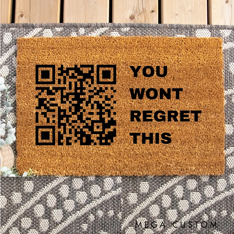 Personalized Custom Qr Doormat Front Door Decor Welcome Doormat New Home Gift Qr Housewarming Gift for Geek Nerd