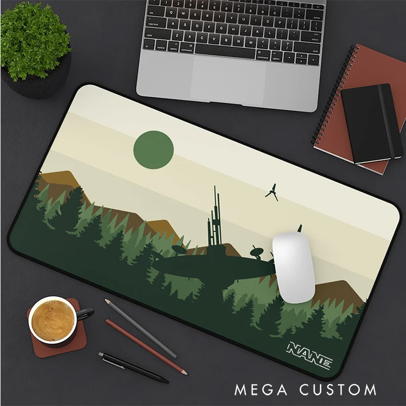Personalized Custom Sci-Fi Forest Landscape Desk Mouse Pad Work or Gaming Mousepads Gift for Geek Nerd