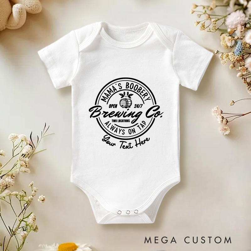 Personalized Funny Mama's Boobery Baby Onesie Unisex Newborn Baby Gift