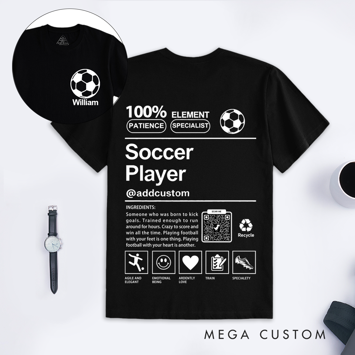 Personalized Soccer Basketball Volleyball and Baseball Player T-Shirt with Custom Name Fun and Unique Gift for Sports Fans