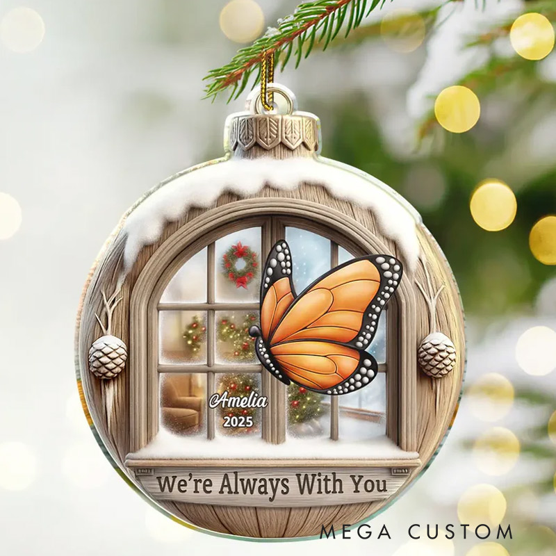 Personalized Acrylic Ornament Memorial I'm Always With You 3D Effect Christmas Ornament Loss of Loved One Gift 