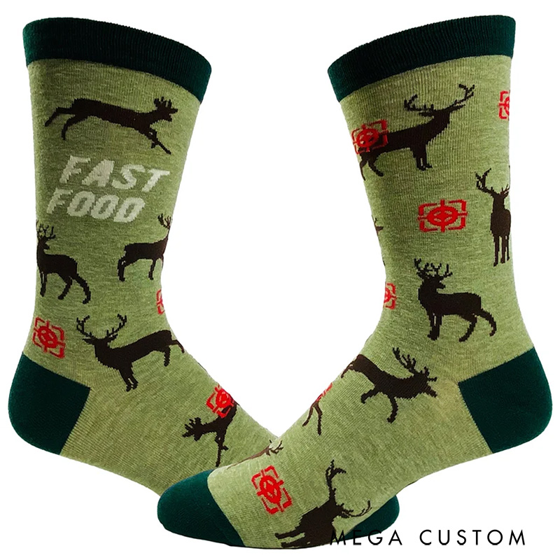 Personalized Mens Socks Funny Dad Socks Funny Hunting Socks Hunter Gifts for Husband Boyfriend