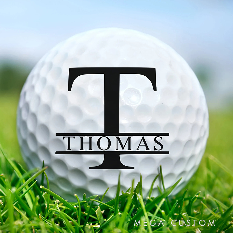 Personalized Monogram Golf Ball with Custom Initial and Name