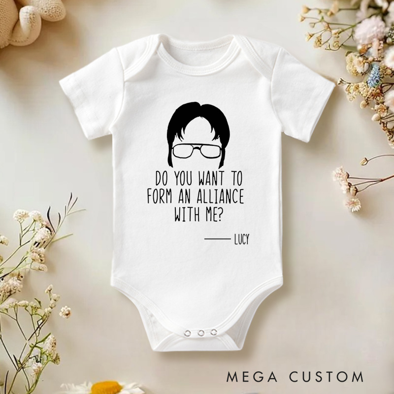 Personalized Do You Want to Form an Alliance with Me Fun Pop Culture Baby Onesie