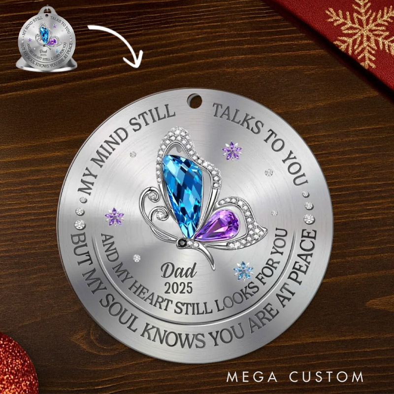 Personalized Bell Ornament With Charms Memorial Sympathy Gifts for Loss of Loved One Your Light Still Guides My Way