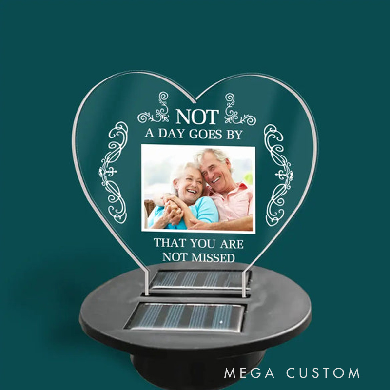 Personalized Solar Light Not A Day Goes By That You Are Not Missed Memorial Gift Garden Decor Solar Lights for Grave