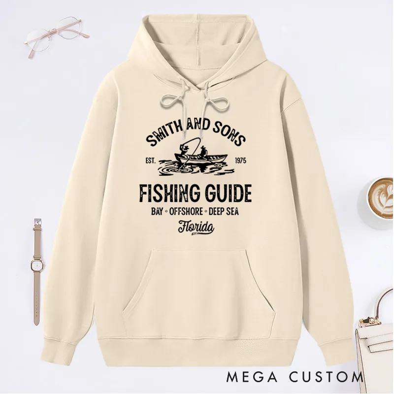 Personalized Fishing Hoodie Fishing Guide Hoodie Fly Fishing Gift Comfortable and Warm Perfect for Fishing Enthusiasts and Outdoor Adventures