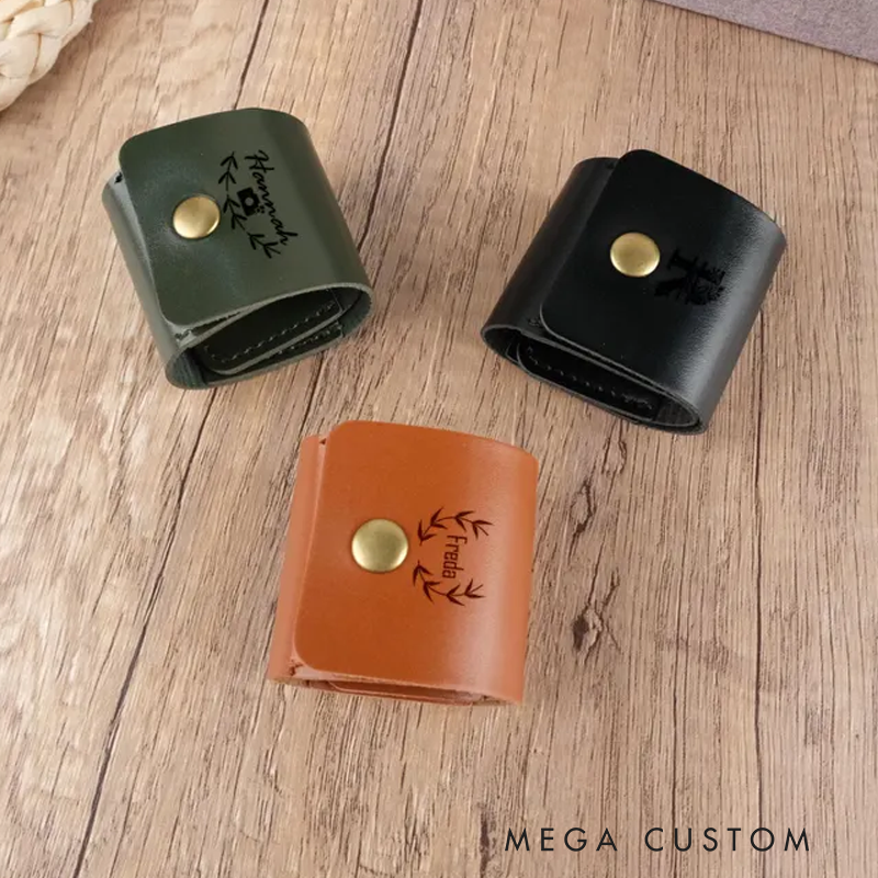 Personalized Leather Card Holder Custom Sd Card Holder Gift For Photography Enthusiasts Sd Leather Card Holder