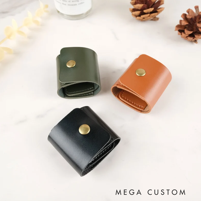 Personalized Engraved Text Guitsr Pick Case Leatherd Card Holder SD Card Case SD Card Wallet Access Card Storage Box Photographer and Music Lover Gift