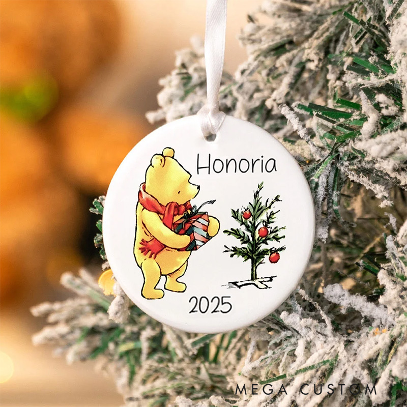 Personalized Classic Cartoon Bear Christmas Ornament for Kids Ceramic Ornament Anime Movie Christmas Gift Film Xmas Gift Christmas Decor