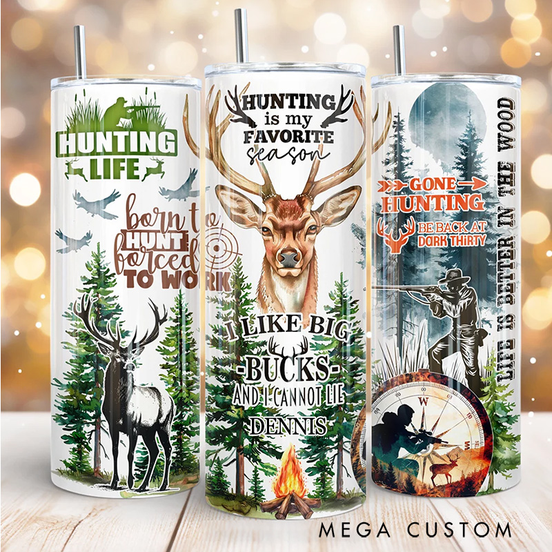 Personalized Hunting 20oz Tumbler Hunter Quotes Tumbler Gift for Outdoor Hunting Lover Husband Boyfriend