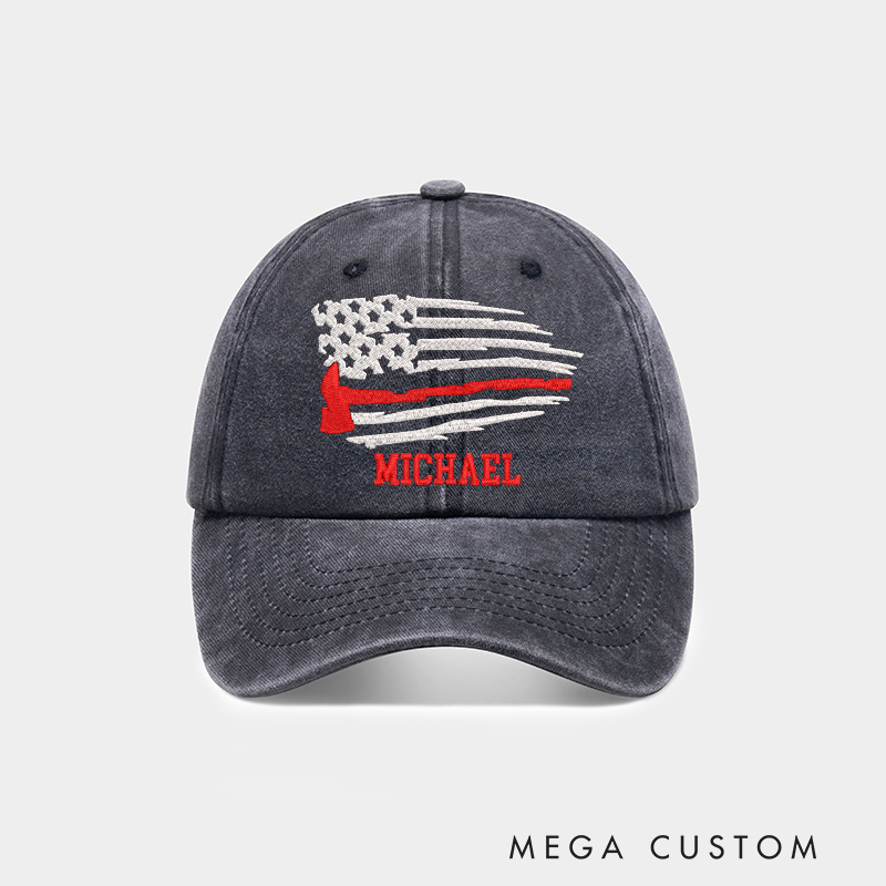 Personalized Fire Department Embroidered Baseball Cap with Custom Firefighter Cap Design Thoughtful Gift for Firefighters
