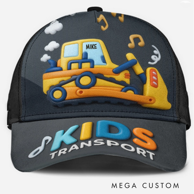Personalized Cute Excavator Kid Classic Cap Children's Gift Birthday Gift Party Gifts