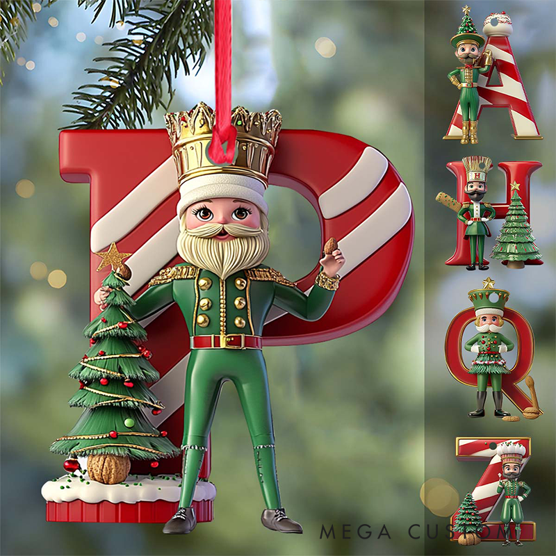  Personalized Merry Christmas Alphabet Kid Christmas Ornament