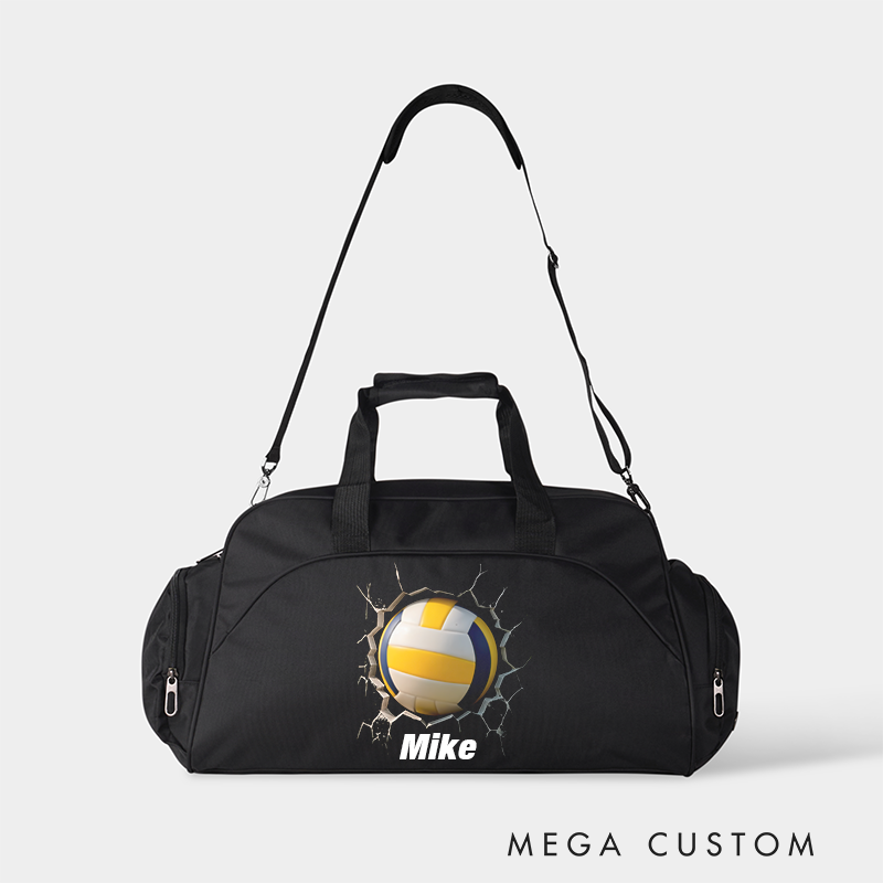 Personalized Soccer Duffel Bag with Custom Name and 3D Ball Design