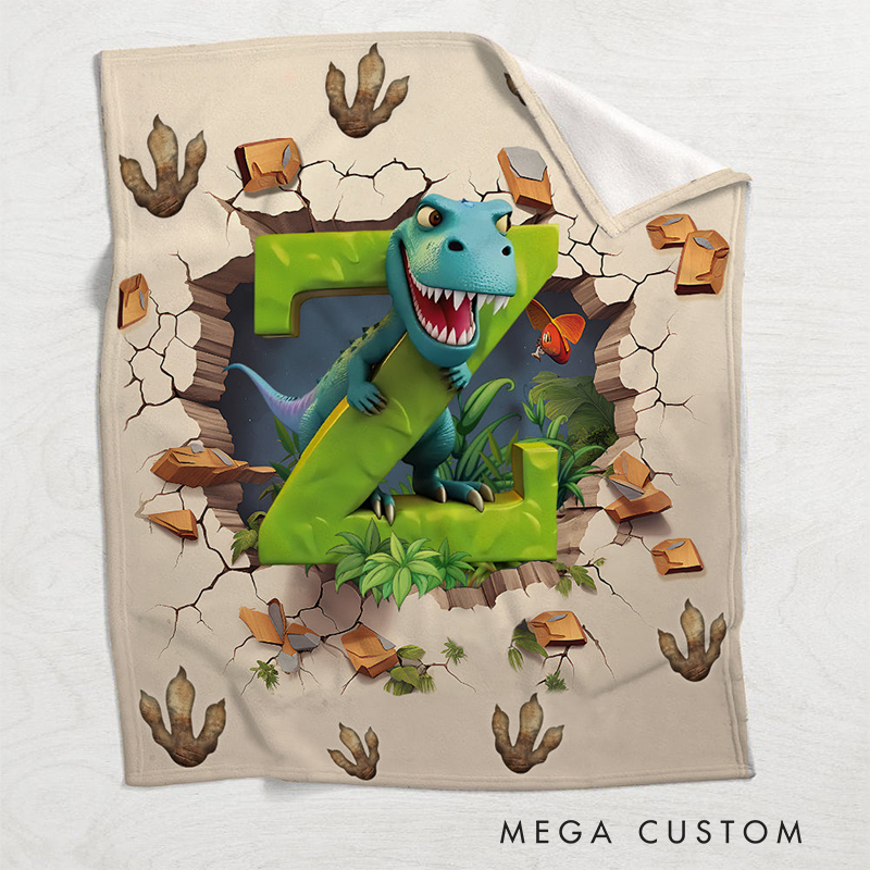 Personalized Love Dinosaurs Kid Blanket