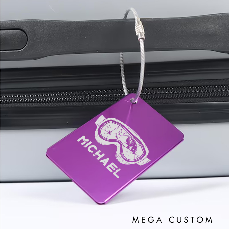 Personalized Adventure Luggage Tag Engraved Metal Luggage Tag Baggage ID Tag for Outdoor Lovers Gift