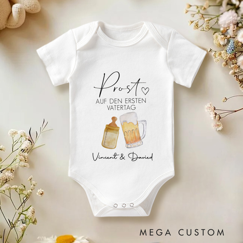 Personalized Cheers Dad Father Son Daughter Baby Onesie Father's Day Gift