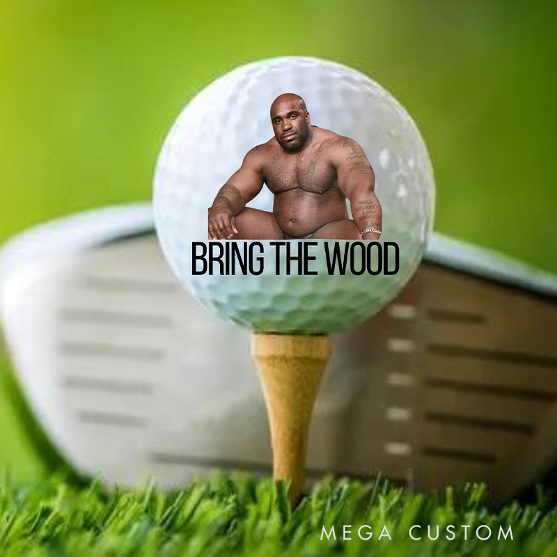 Personalized Funny Golf Ball Featuring Hilarious Character Print for Golf Enthusiasts  