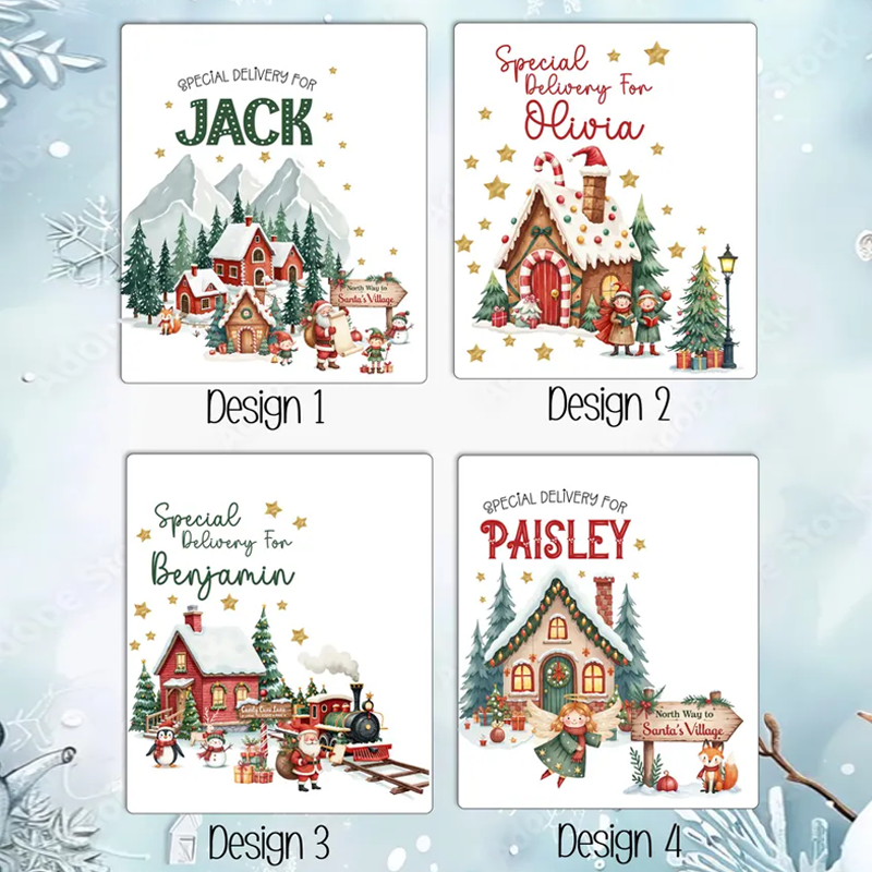 Personalized Name Christmas Stocking Custom Name Special Delivery Stocking Christmas Eve Gift Christmas Keepsake