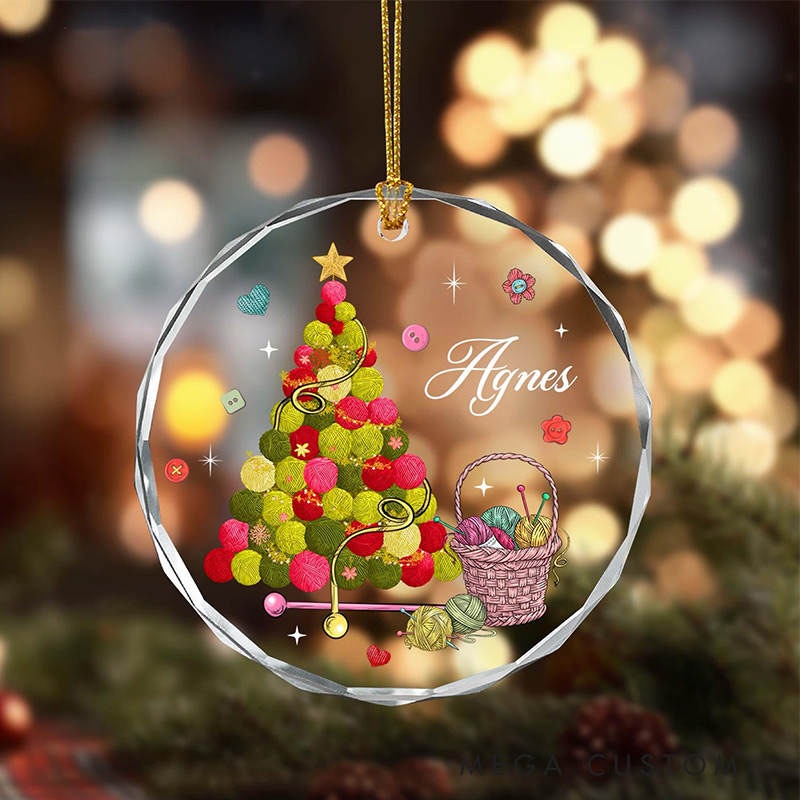 Personalized Knitting Ornament Crochet Ornament for Christmas Decor Crocheter Gift Crochet Christmas Ornament Crochet Lover Gift for Mom