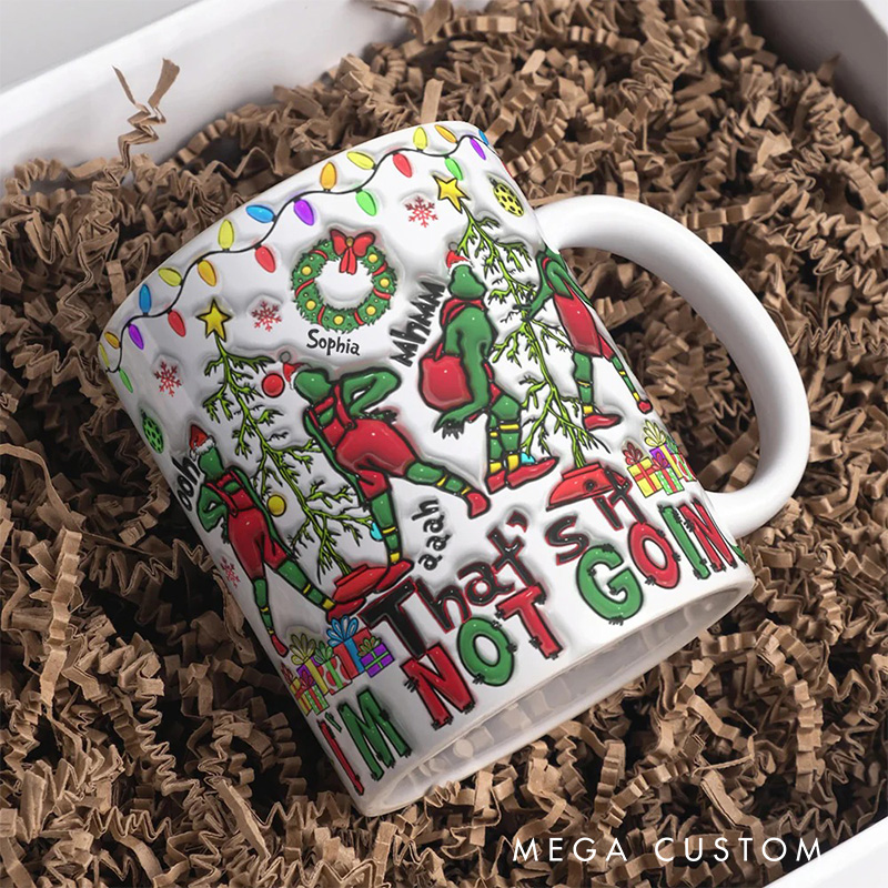 Personalized 3D Effect Green Christmas Funny Mug Film Mug Movie Lover Gift for Friends Christmas Gift