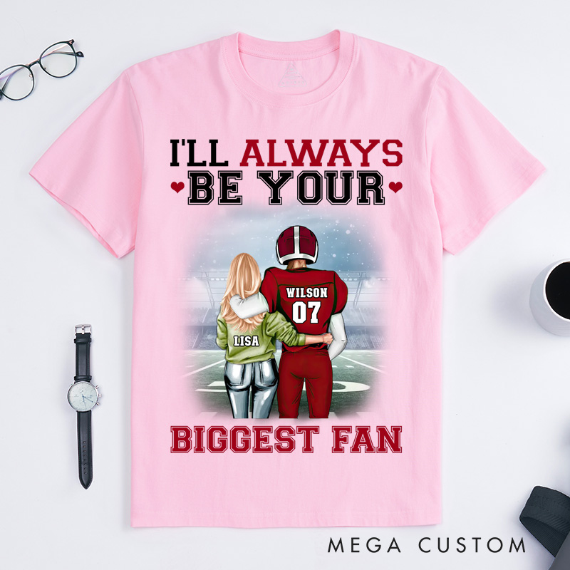 Personalized American Football Player T-Shirt with Custom Name Fun and Unique Gift for Sports Fans