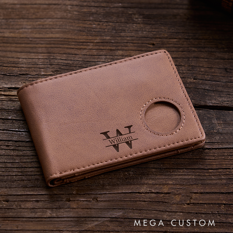 Personalized Leather Wallet For Him Engraved Genuine Leather Wallet Mens Wallet Anniversary Gift For Him Boyfriend Gift Dad Gift Husband Gift