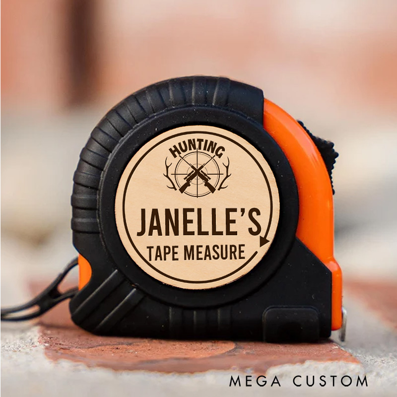 Personalized Custom Hunting Tape Measure Engraved Tape Measure Tool Gifts for Husband Grandpa