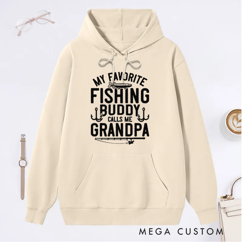 Personalized Funny Fishing Hoodie My Favorite Fishing Buddy Hoodie Fishing Gift Perfect Gift for Fishing Enthusiast