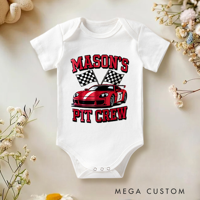 Personalized Race Car Birthday Matching Shirts Two FastBirthday Baby Bodysuit
