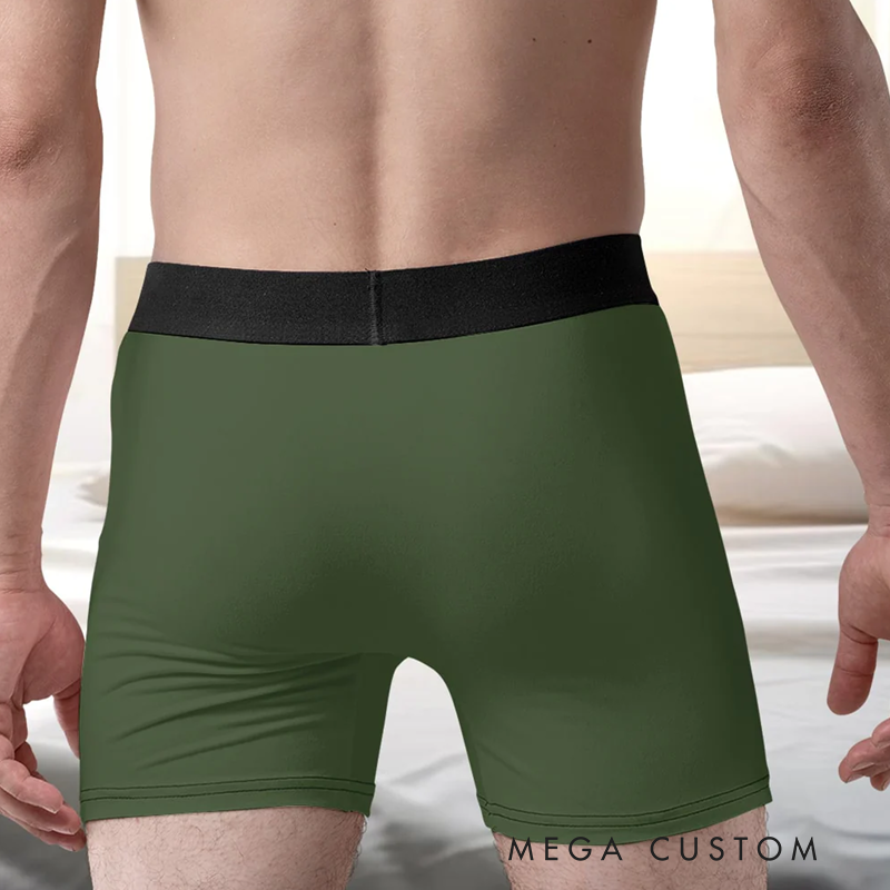 Personalized Funny Boxers with Bullet Design and Shooting Guns Spreading Buns Humorous Gift for Police Officers