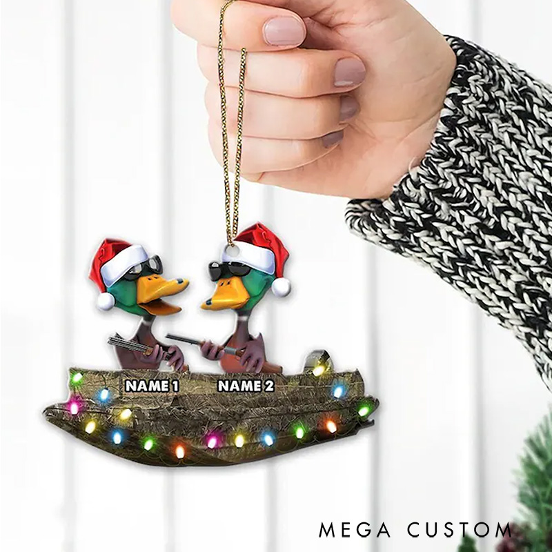 Personalized Hunting Duck Christmas Ornament Hunting Keepsake Hunting Lover Ornament Gift for Hunter Xmas Decoration