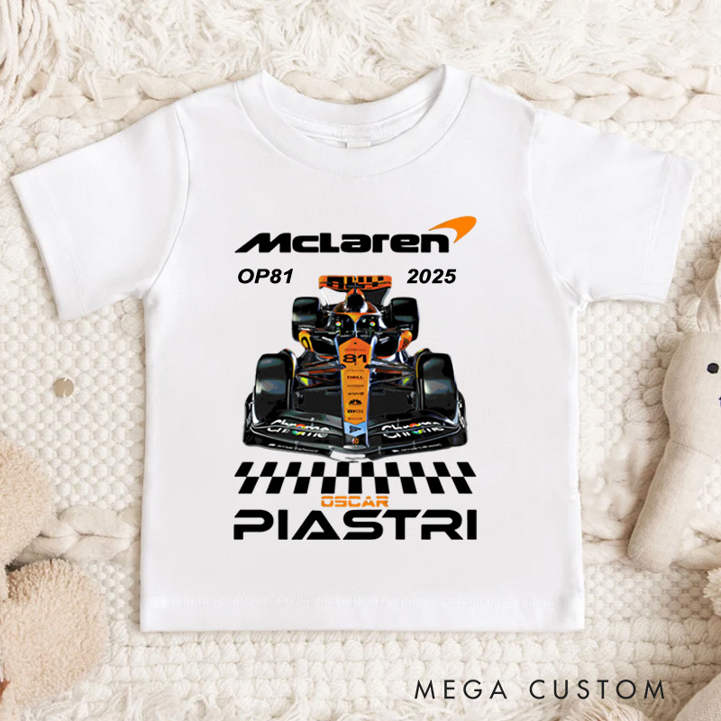 Personalized Oscar Piastri OP81 Kids T-Shirt Birthday Christmas Gift for Kids