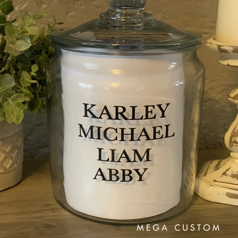 Personalized Baked with Love Cookie Jar with Name Custom Cookie Storage Grandma's Mom's Cookies Treat Jar Christmas Gift Baking Lover Gifts